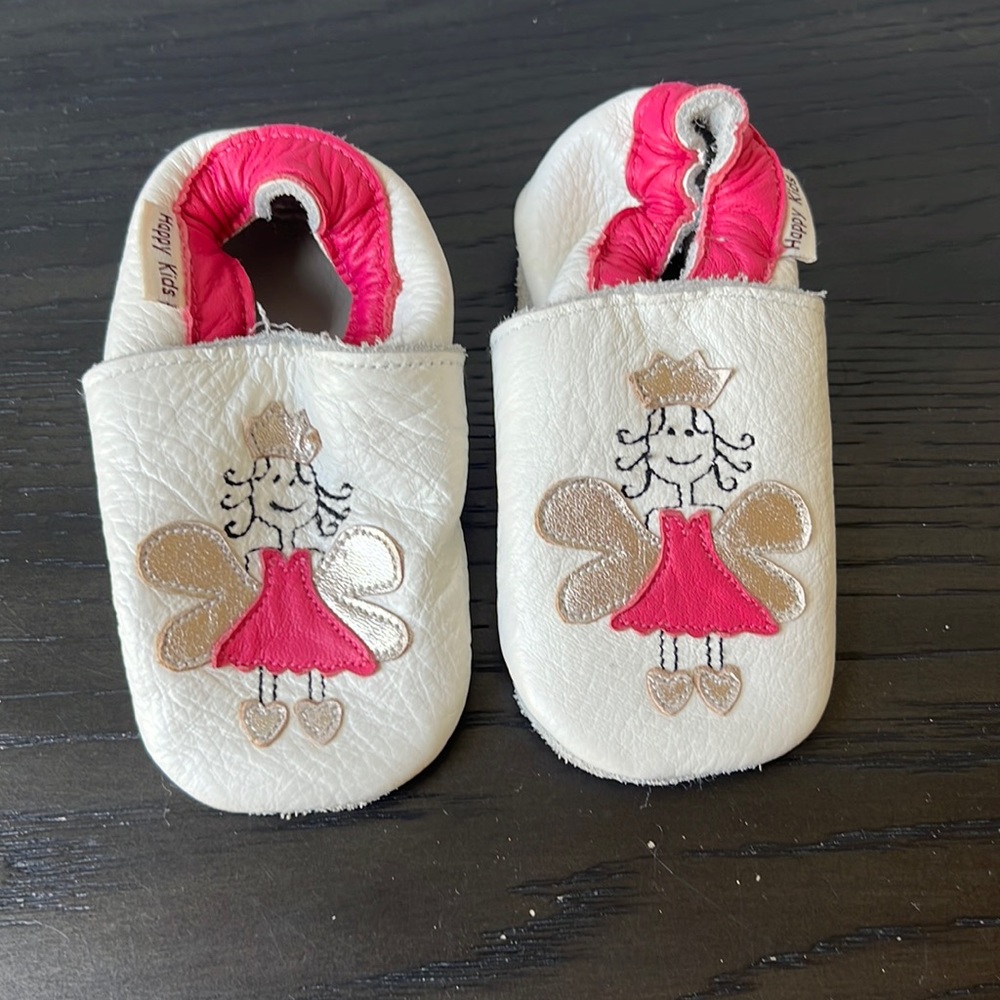 Boutique Happy Kids Chicago Genuine Leather Fairy Baby Moccasins 18-24 mos